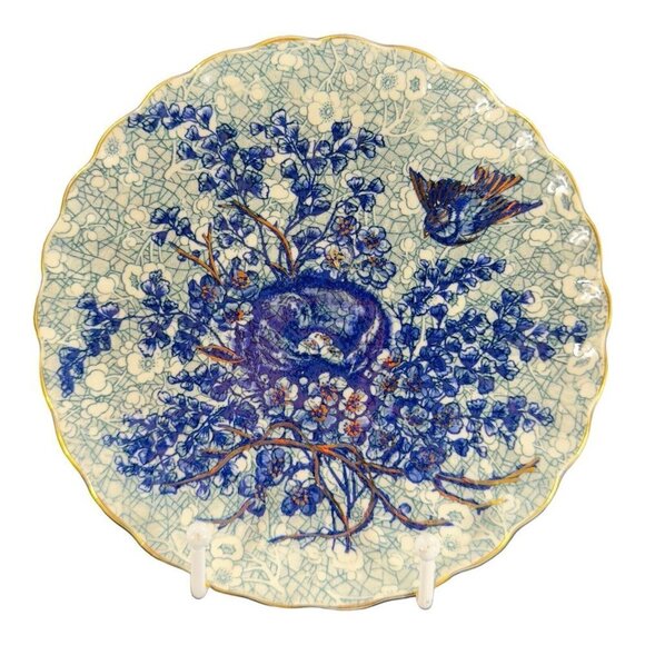 Circa 1880s Hand Painted Farmhouse Decor Country Cottage Plate Dish Set 2 VTG - Picture 2 of 11